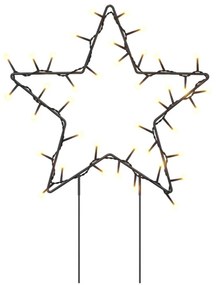 karácsonyi csillag fénydekoráció 3 cövekkel 50 LED 29 cm