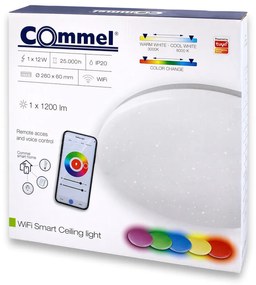 Commel LED smart Wifi mennyezeti lámpa 26cm, 12W