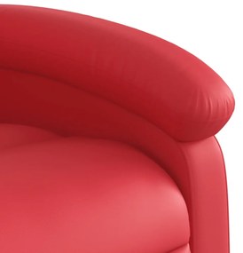 vidaXL piros műbőr dönthető masszázsfotel