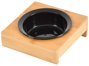 Bambusz tálka állvánnyal kutyáknak ø 12 cm – Love Story