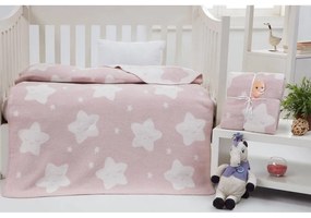 Világos rózsaszín fleece gyerek takaró 100x120 cm Star – Mijolnir