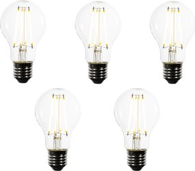 5 darabos E27 LED izzó szett A60 átlátszó 2,2W 470 lm 3000K