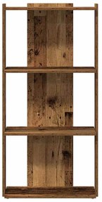 Könyvespolc 3 szintes Régi fa 60x30x120 cm Műfa