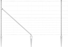 vidaXL Kerítésoszlop Galvanizált 50 x 1,4 m Acél