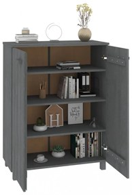 HAMAR sötétszürke tömör fenyőfa cipőszekrény 85 x 40 x 108 cm