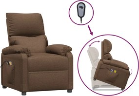 vidaXL barna szövet felállást segítő masszázsfotel