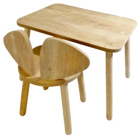 Gyerekasztal székekkel Mickey One Chair Set - Brown