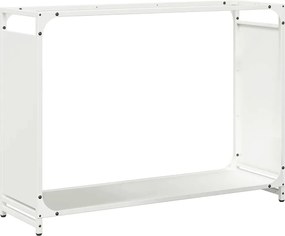 vidaXL fehér hidegen hengerelt acél tűzifatároló 90x28x65 cm