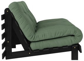 Zöld kinyitható kanapé 160 cm Roots Black Night – Karup Design