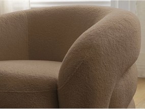 Barna forgó buklé fotel Elina – Bobochic Paris