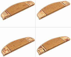 10 db bézs öntapadó lépcsőszőnyeg 65x21x4 cm