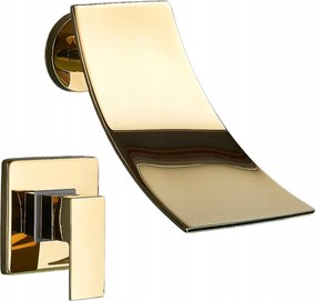 Fürdőszobai Mosdó Csaptelep Vízesés Falsík Alatti Csaptelep Arany Fali