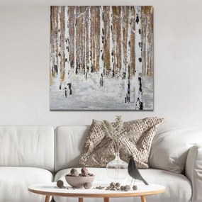 Kézzel festett kép 70x70 cm Birch Wood – Wallity