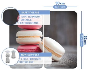 Edzett üveg tűzhely fedőlap szett 2 db-os 30x52 cm Macarons – Wenko