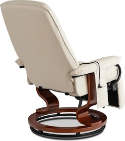 Forgó masszázsfotel fűtéssel bézs műbőr – WEST