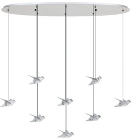 Eglo 390401 - LED Dimmelhető csillár zsinóron PARATEBUENO 8xLED/4,2W/230V króm