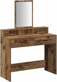 vidaXL Öltözködőasztal fiókkal Öreg fa 100 x 41 x 140 cm Faanyag