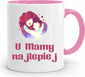 Rózsaszín Bögre Ajándék Anyukáknak A Legjobb Nyomtatott Fotóval