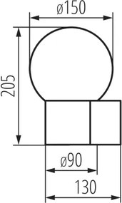 Kanlux 46080 - STONO kültéri fali lámpa 1xE27/15W/230V IP65 antracit