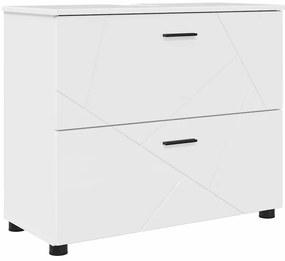Fürdőszoba bútor szett 4 pcs Magasfényű fehér 30 x 35 x 192 cm