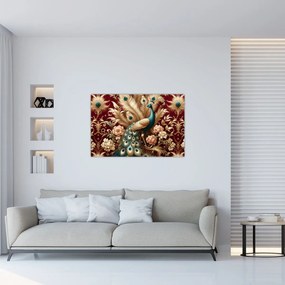 Kép – Elegáns páva (90x60 cm)