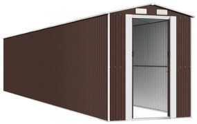 sötétbarna horganyzott acél kerti fészer 192 x 1021 x 223 cm