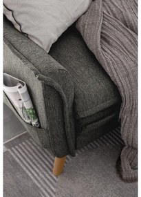 Sötétszürke kinyitható sarokkanapé (jobb oldali) Charming Charlie – Miuform