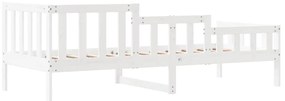 fehér tömör fenyőfa kanapéágy matrac nélkül 90 x 200 cm