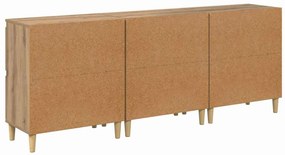 Oldalszekrények 3 pcs Artisan tölgy 60 x 35 x 70 cm Faanyag