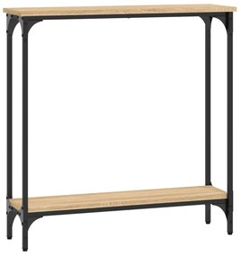 sonoma tölgy színű szerelt fa dohányzóasztal 75x22,5x75 cm
