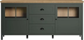 Stanton ablakos szekrény sötétzöld