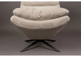 Fehér bársony fotel Vince – Dutchbone