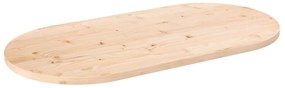tömör fenyőfa ovális asztallap 90x45x2,5 cm