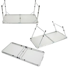 Casaria® Összecsukható kempingasztal - szürke