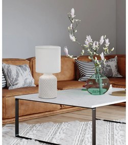Krémszínű asztali lámpa textil búrával (magasság 32 cm) Iner – Candellux Lighting