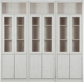 Fehér borovi fenyő tálalószekrény 518x223 cm Anita – Støraa