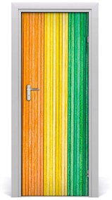 Ajtóposzter öntapadós színes csíkos 85x205 cm