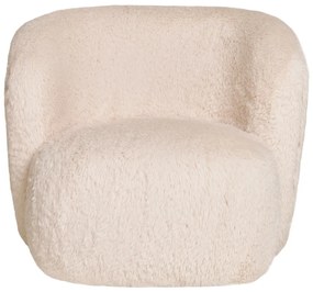 Setubal fotel, mesterséges szőrme, elefántcsont