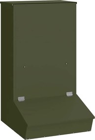 vidaXL Disznó Etető Olajzöld 55 x 51 x 91,5 cm Hidegen Hengerelt Acél