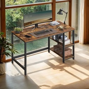 SOLEA íróasztal, barna/fekete