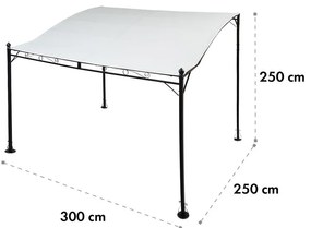Allure, pergola, árnyékoló, pavilon, 300 x 250 cm, poliészter, világos bézs