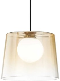 Ideal Lux - LED Csillár zsinóron FADE 1xG9/3W/230V átm. 27,3 cm arany/füstös