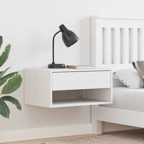 Éjjeli asztal 2 pcs Fehér 50 x 32.5 x 24 cm Tömör fenyőfa
