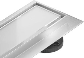 Mexen Flat 360 ° MGW forgó lineáris lefolyó 100 cm fehér üveg - 1027 100-40