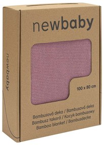 Bambusz kötött takaró New Baby 100x80 cm pink