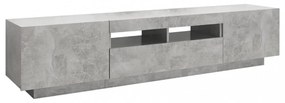 betonszürke TV-szekrény LED-lámpákkal 180 x 35 x 40 cm