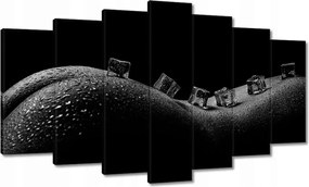 Vászonkép 140x80 Meztelen nő és jégkockák