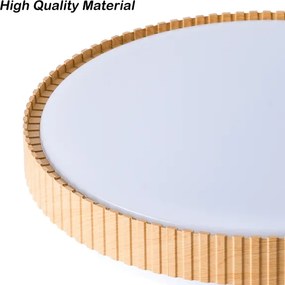 Brilagi-LED Fényerőszabályozható mennyezeti lámpa CORVO LED/72W/230V 3000-6000K fa dekor átm. 50 cm + távirányító