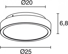Novolux BLERA ROUND 547A-L0118A-03 Süllyesztett mennyezeti lámpa 1x16W/LED 1500LM IP54