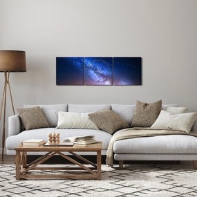 Kép - A csillagok éjszakai szépsége (órával) (90x30 cm)
